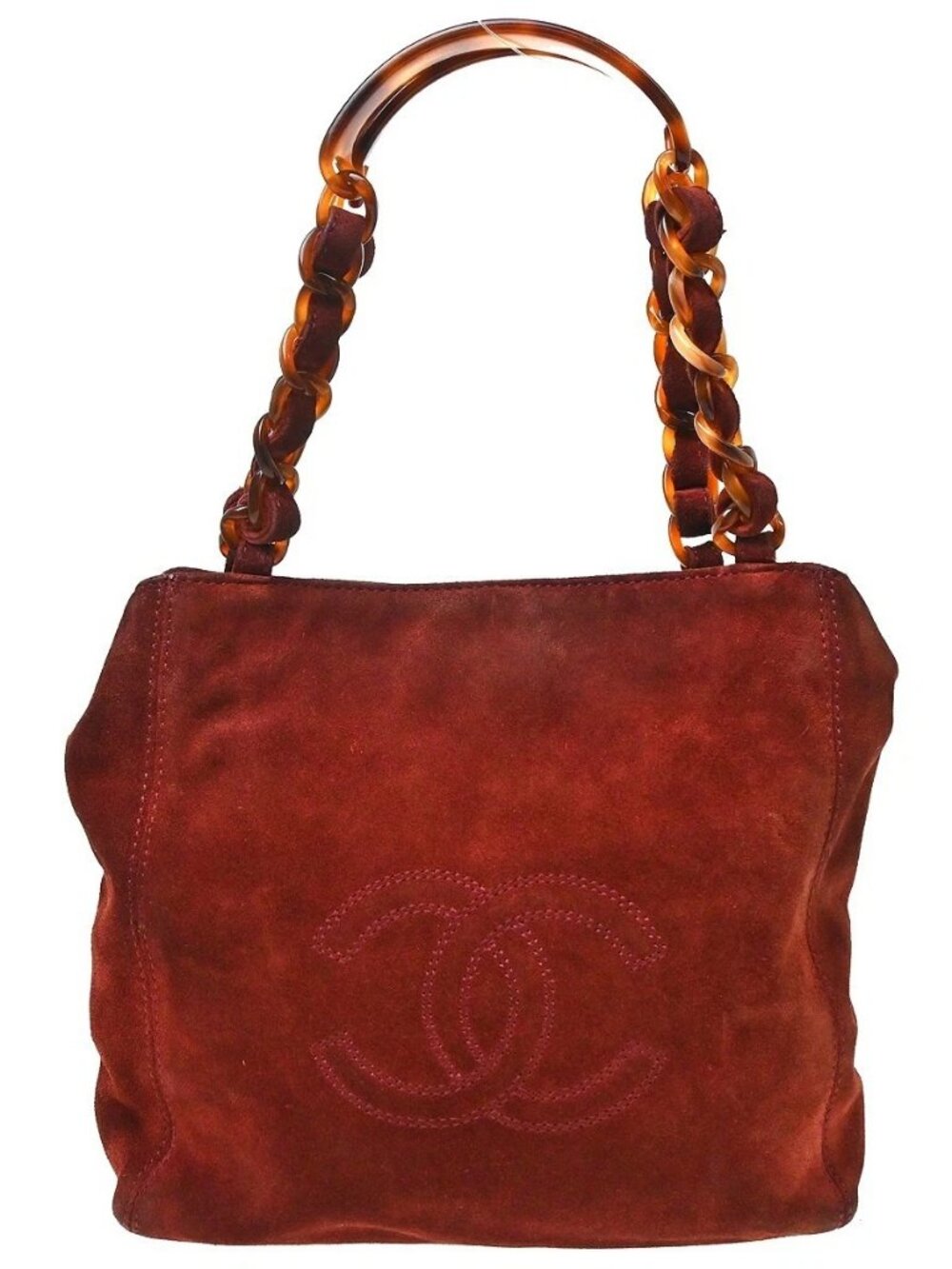 Best07 Chanel Brown Suede Handbag RQ04590